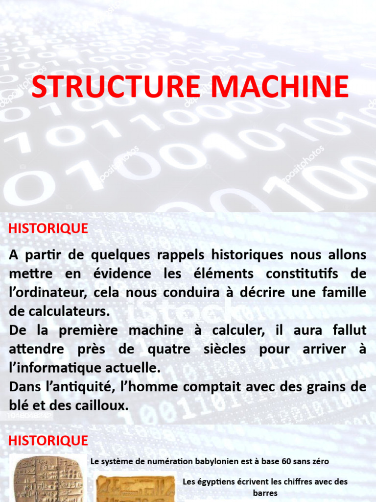 Évolution des Machines à Calculer | PDF | Mémoire (informatique ...