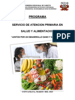 Programa de Salud y Alimentacion Participacion Vecinal