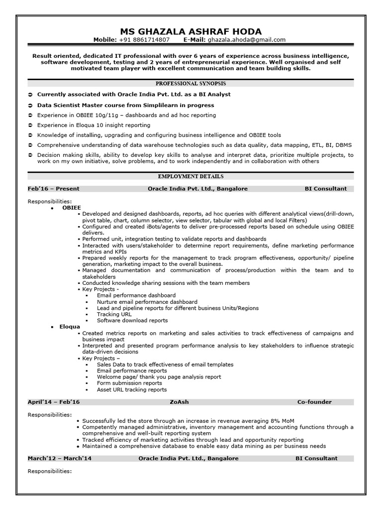 Ms ghazala ashraf hoda pdf business intelligence relational database