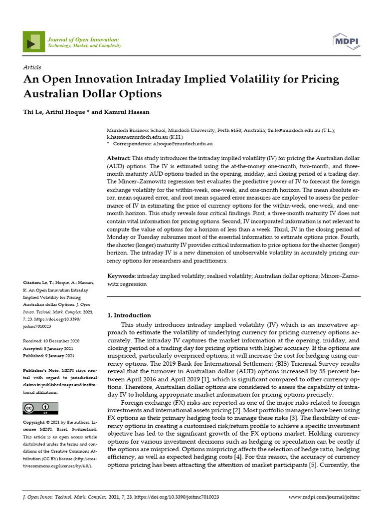 An open innovation intraday implied volat 2021 journal of open