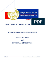 Rastriya Banijya Bank Limited: Interim Financial Statements