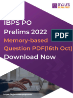 Ibps Po 2022 Prelims Exam Memory Based PDF Hindi 95