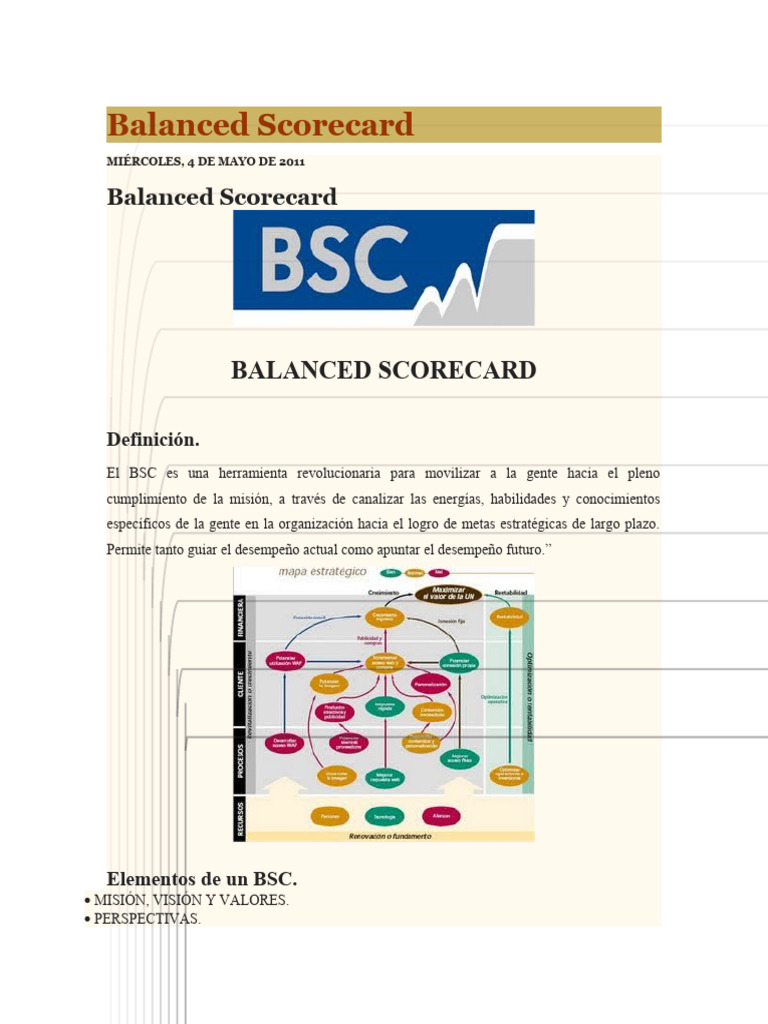 Guía Completa del Balanced Scorecard | PDF | Business | Economias