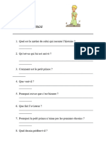 Le Petit Prince Questionnaire 1-2
