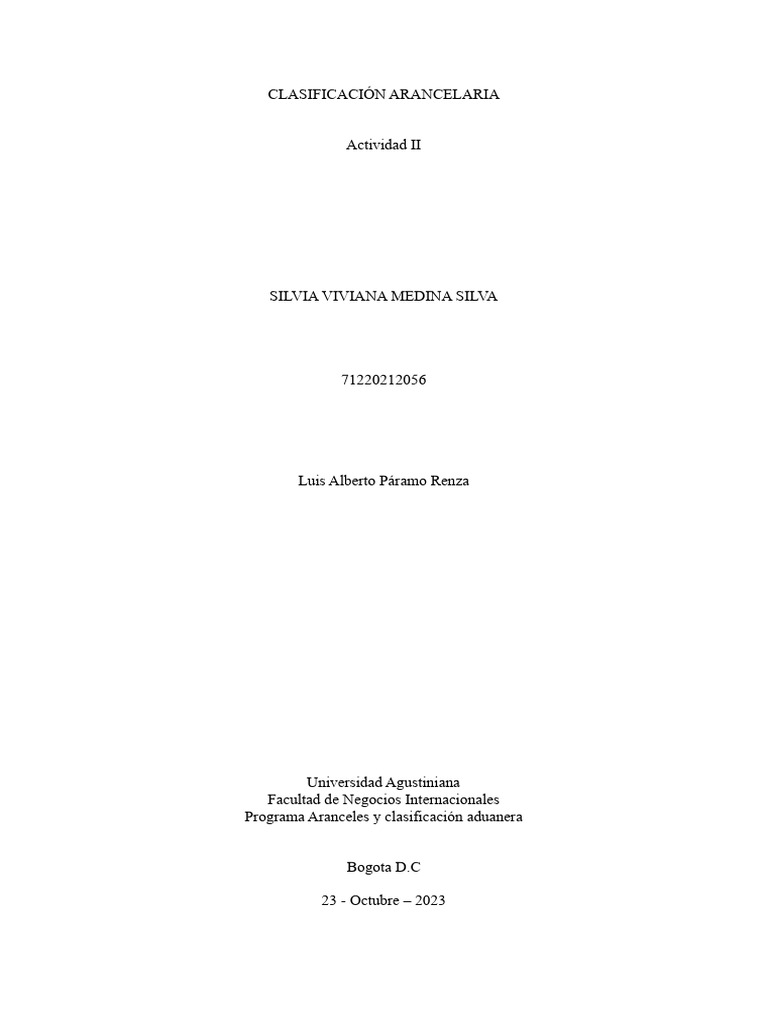 Aranceles Ii Pdf Arancel Aduana