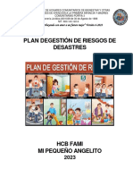 Plan de Gestion de Desastres Uds Mi Pequeño Angelito