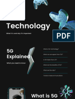 Blue 3D Elements 5G Technology Presentation