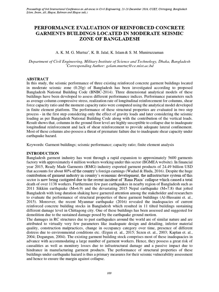 Performance Evaluation of Reinforced Concrete | PDF | Stress (Mechanics ...