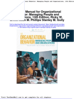 Solution Manual For Organizational Behavior: Managing People and Organizations, 13th Edition, Ricky W. Griffin Jean M. Phillips Stanley M. Gully