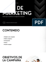 Presentación Plan de Marketing Moderno Blanco y Negro