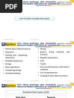 Unit-3 Python Complex Data Types