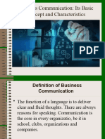 Business Communication Its Basic Concepts and Characteristic