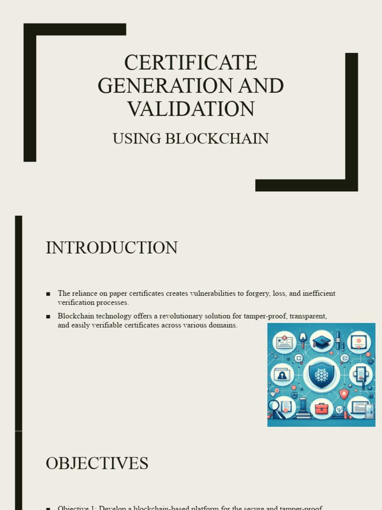 Blockchain-Based Certificate Validation | PDF | Computers | Technology ...