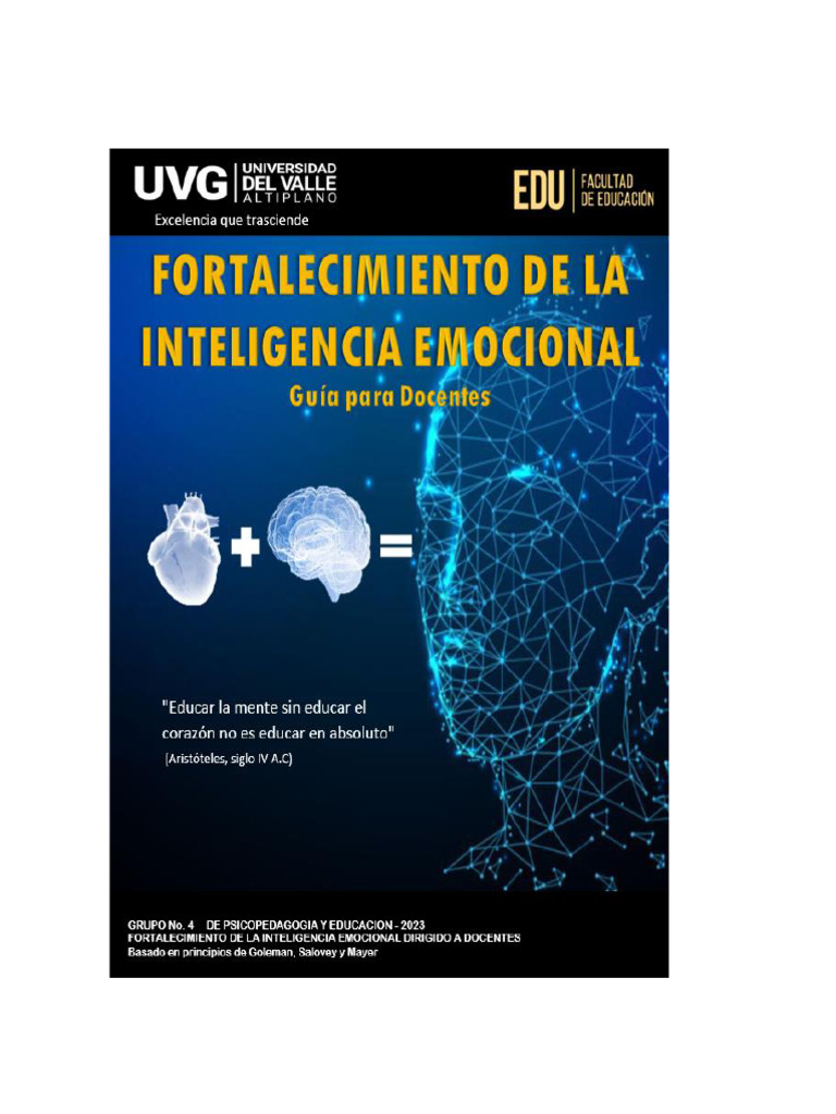 Guía de Inteligencia Emocional para Docentes | PDF | Las emociones ...