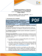 Guía de Actividades y Rúbrica de Evaluación - Unidad 1 - Caso 2 - Comprensión de La Legislación Comercial