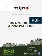 BS 6 APPROVED VEHICLE LIST - Jan12