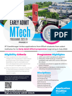 Early Admit MTech 2023-24-Phase-II