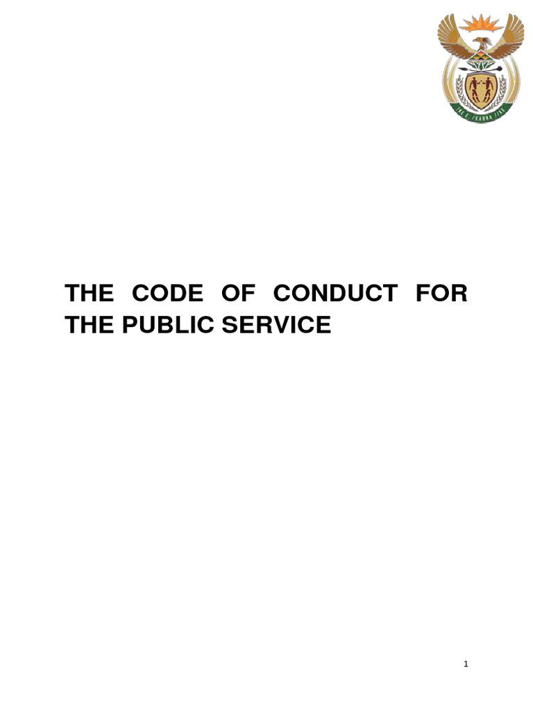Public Service Code of Conduct Overview | PDF | Employment | Government