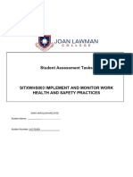 SITXWHS003 Assessment COMPLETED PART 1