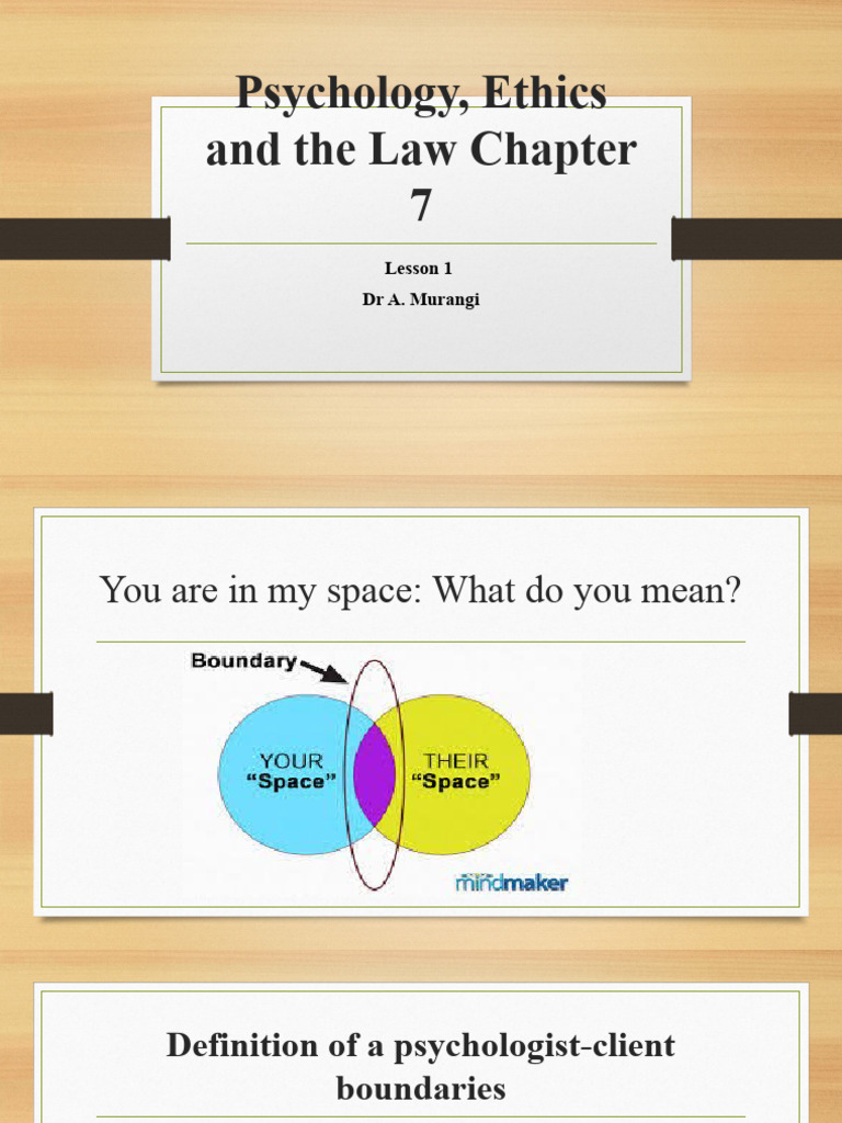 Psychology, Ethics and The Law Chapter 7 Lesson 1 | PDF | Psychologist ...