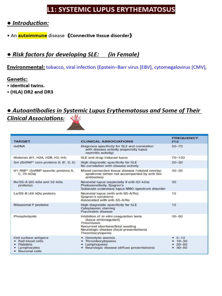 Systemic Lupus Erythematosus L1:: Environmental: Genetic | PDF | Human ...