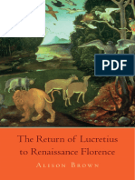 (I Tatti Studies in Italian Renaissance History) Alison Brown - The Return of Lucretius To Renaissance Florence-Harvard University Press (2010)