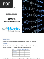 MGT1 e Matrix Operations - PPSX