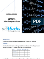 MGT1 e Matrix Operations - PPSX