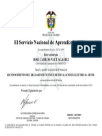 Certificado de Jose