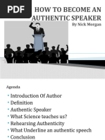 How To Become An Authentic Speaker