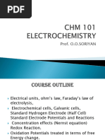 CHM 101 ELECTROCHEMISTRY Lecture 1