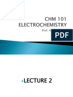 CHM 101 ELECTROCHEMISTRY Lecture 2