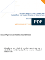 TR Aula 13 - Metodologias de Projeto de Interven+ + o