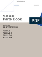 Doosan Generator Engine P222LE-1, P222LE-II, P222LE-S Parts Book