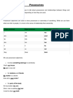 Reference Material (Possessives)