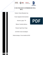 Instiuto Tecnologico Superior de Poza Rica: Nombre: Cabrera Hernández Juan