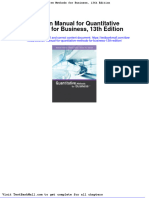 Full Solution Manual For Quantitative Methods For Business 13Th Edition PDF Docx Full Chapter Chapter