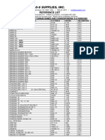 Gauge Crystal Cross-Reference List