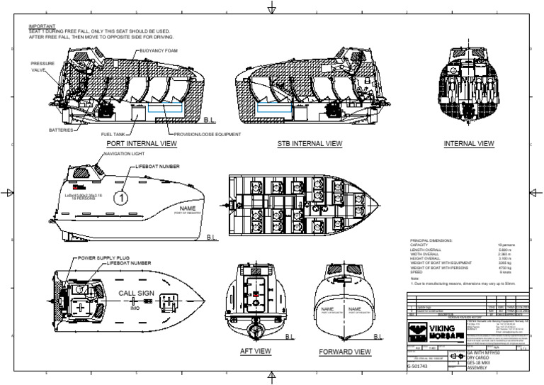 Lifeboat Specifications & Instructions | PDF | Manufactured Goods
