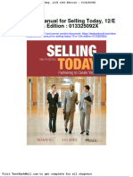 Full Solution Manual For Selling Today 12 E 12Th Edition 013325092X PDF Docx Full Chapter Chapter