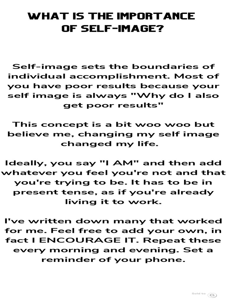 PDF - Self Image Transformer | PDF