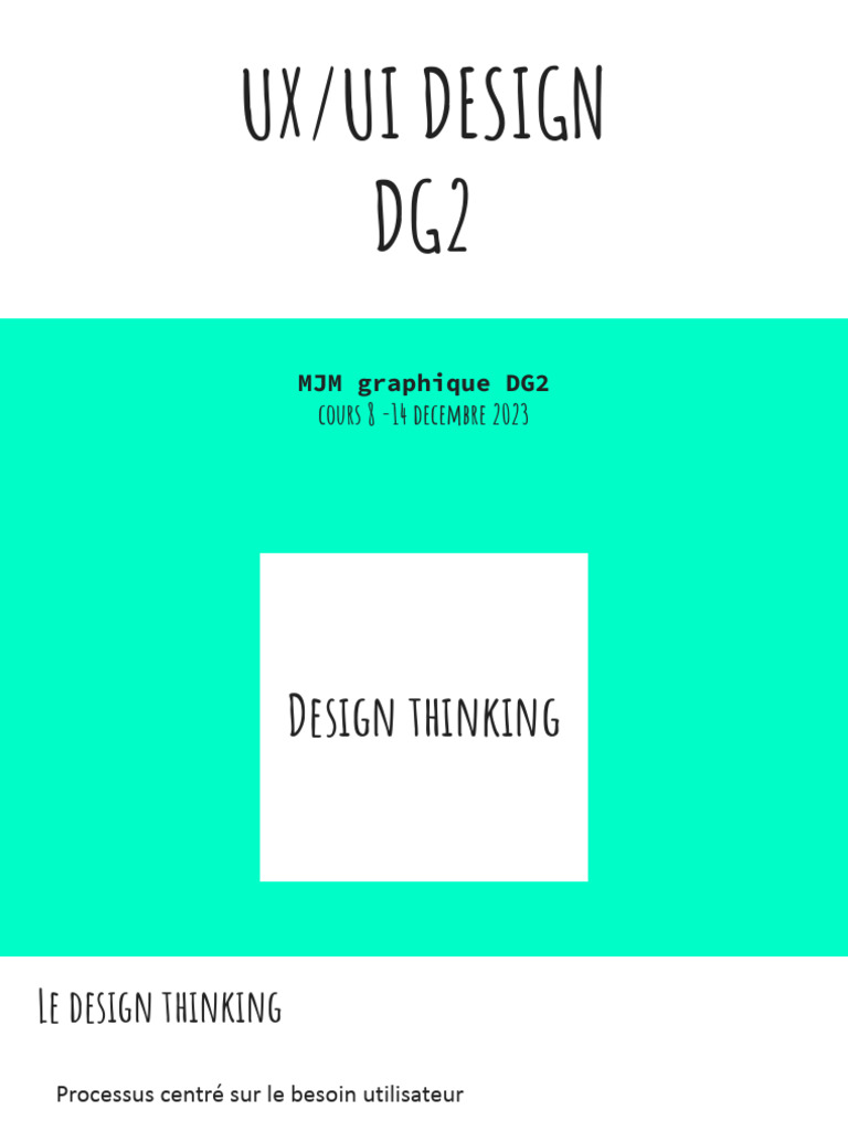 Design Thinking en UX/UI : Guide Complet | PDF | Conception | Design ...