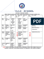 Year 12 First Term Exam Time Table
