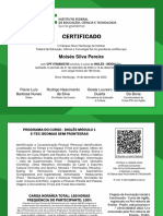 INGLÊS MÓDULO 1-Certificado de Conclusão ING1 126069