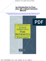 Full Concise Introduction To Pure Mathematics 4Th Liebeck Solution Manual PDF Docx Full Chapter Chapter