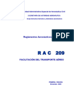 Normatividad - RAC - RAC 209 - Facilitación Del Transporte Aéreo