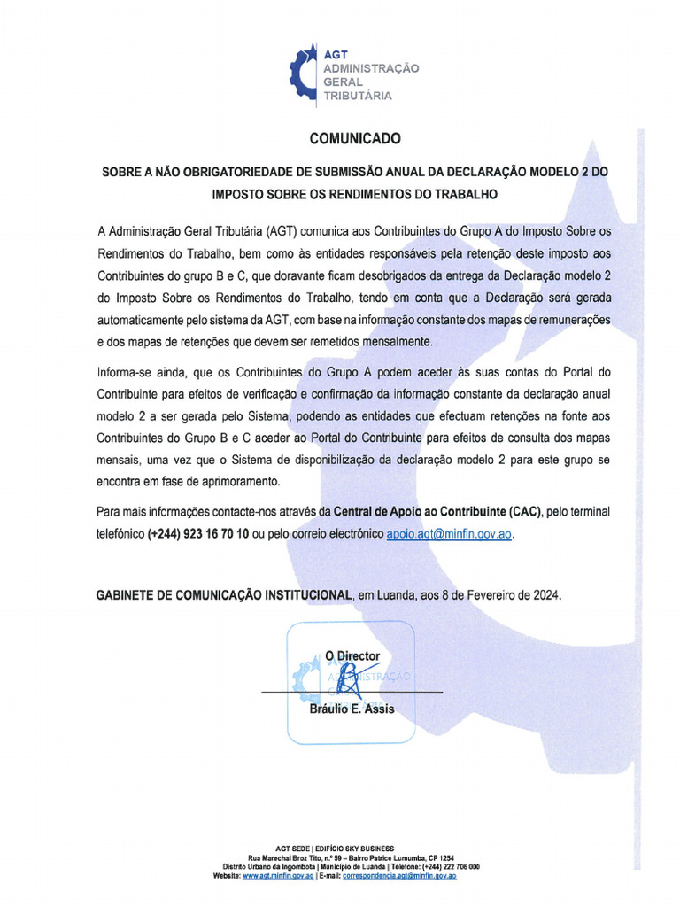 07 comunicado sobre a n o obrigatoriedade de submiss o anual da