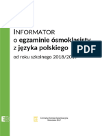 Httpscke.gov.Plimages EGZAMIN OSMOKLASISTYInformatoryInformator P1 Polski.pdf