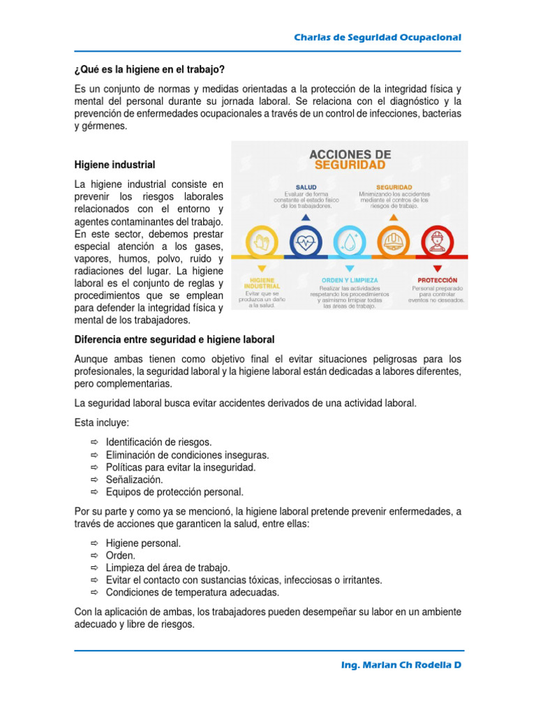 Higiene y Seguridad en el Trabajo | PDF | Seguridad y salud ocupacional ...