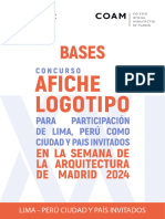 Bases Del Concurso de Afiche y Logotipo - Semana de La Arquitectura Madrid - Lima Peru 2024